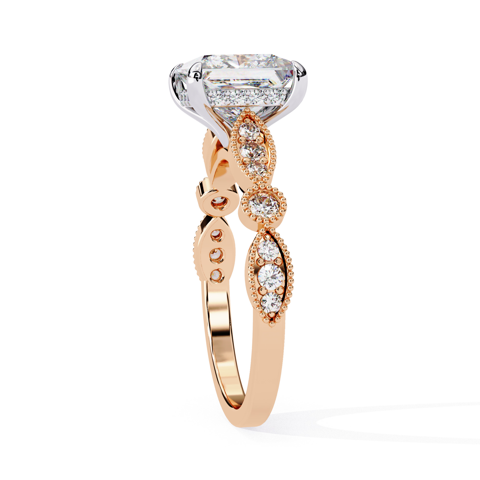 Solitaire Diamond Ring 360 animation renders 3dm stl 3D print model_12