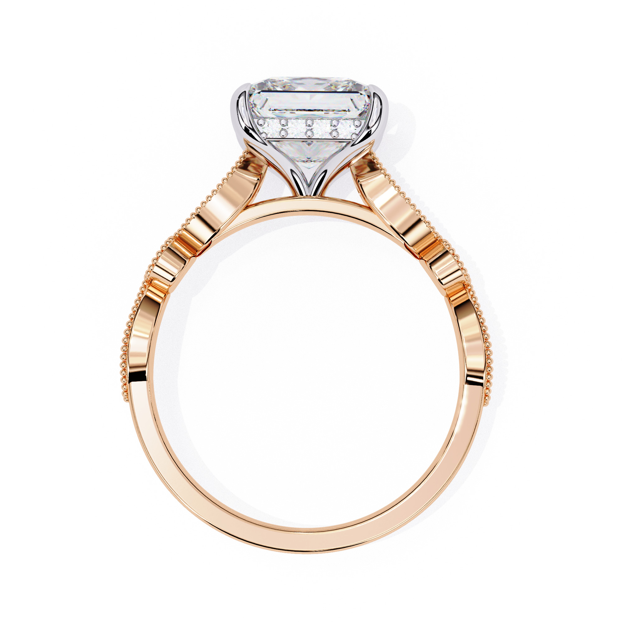 Solitaire Diamond Ring 360 animation renders 3dm stl 3D print model_7