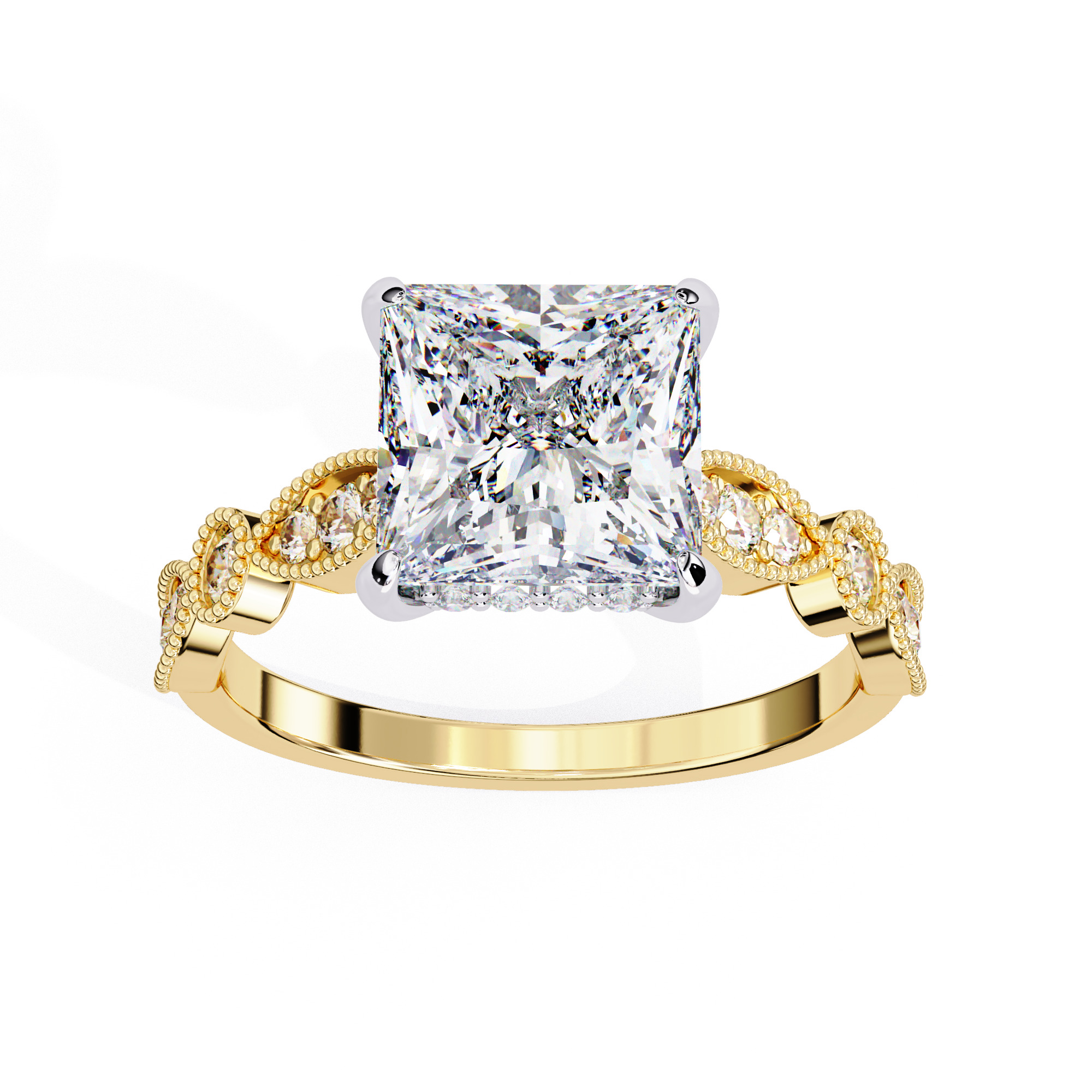 Solitaire Diamond Ring 360 animation renders 3dm stl 3D print model_9