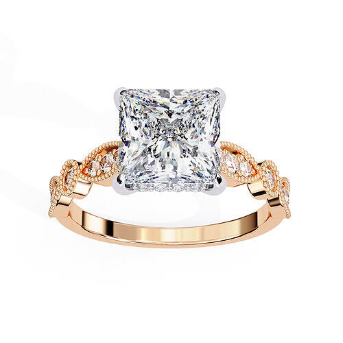 Solitaire Diamond Ring 360 animation renders 3dm stl  3D print model