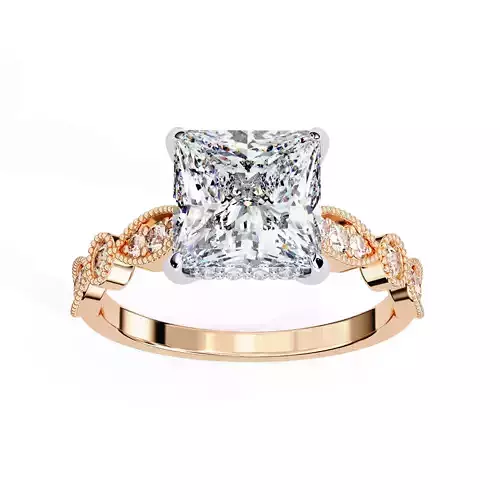 Solitaire Diamond Ring 360 animation renders 3dm stl 