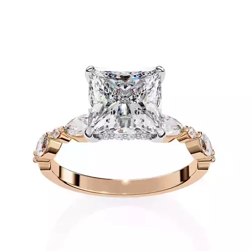 Solitaire Diamond Ring 360 animation renders 3dm stl 