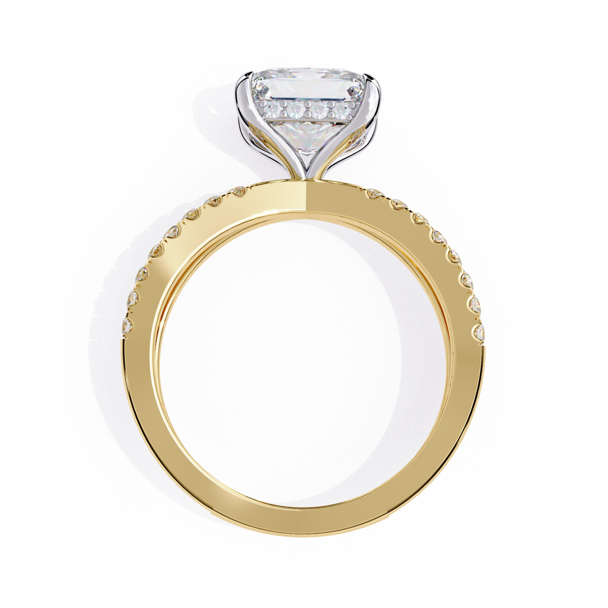 Solitaire Diamond Ring 360 animation renders 3dm stl 3D print model_9