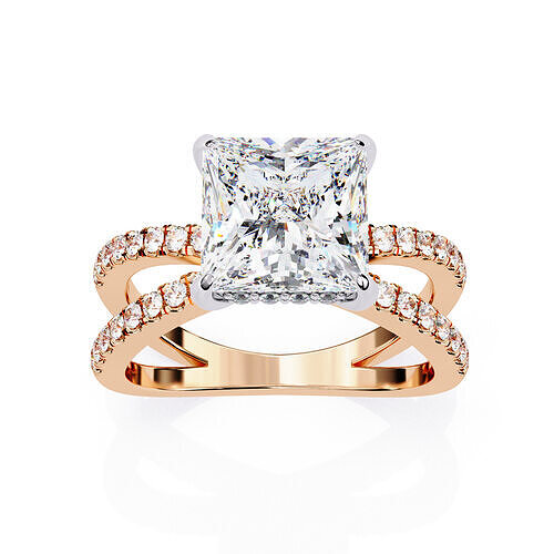 Solitaire Diamond Ring 360 animation renders 3dm stl  3D print model