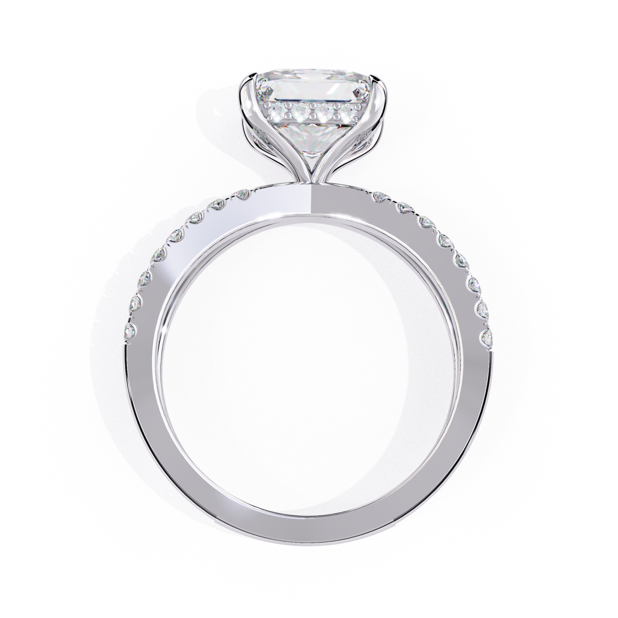 Solitaire Diamond Ring 360 animation renders 3dm stl 3D print model_7