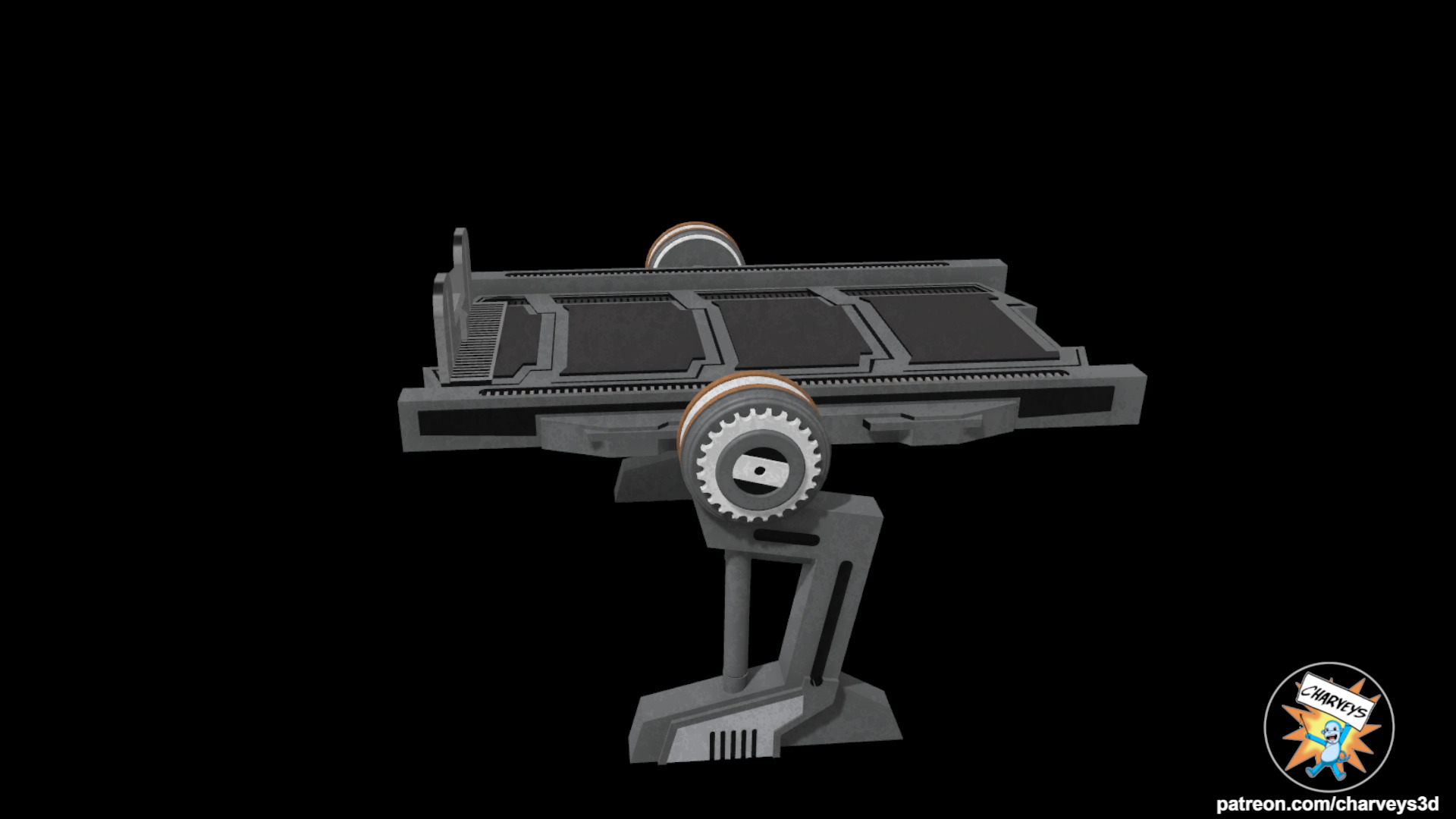 Star Wars Surgical Table for 4 and 6 inch action figures 3D print model_4