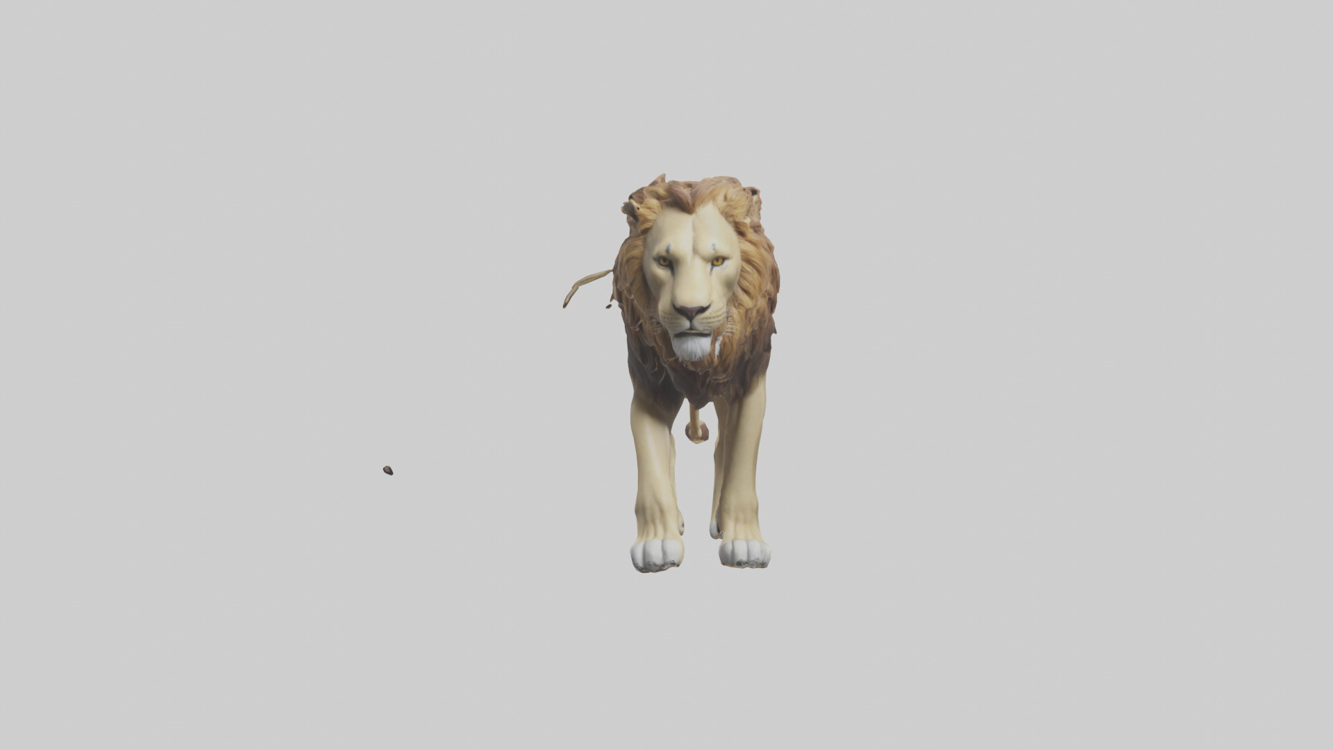 Lion walking model Low-poly 3D model_9