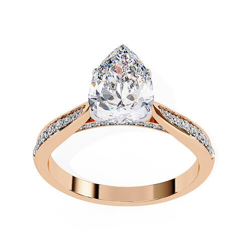 Solitaire Diamond Ring 360 animation renders 3dm stl  3D print model