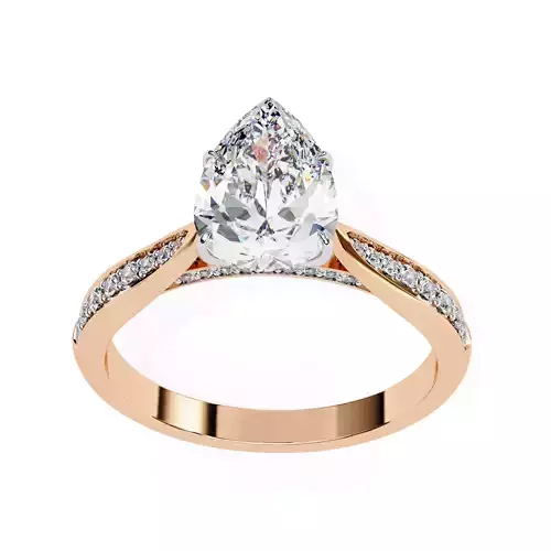 Solitaire Diamond Ring 360 animation renders 3dm stl 