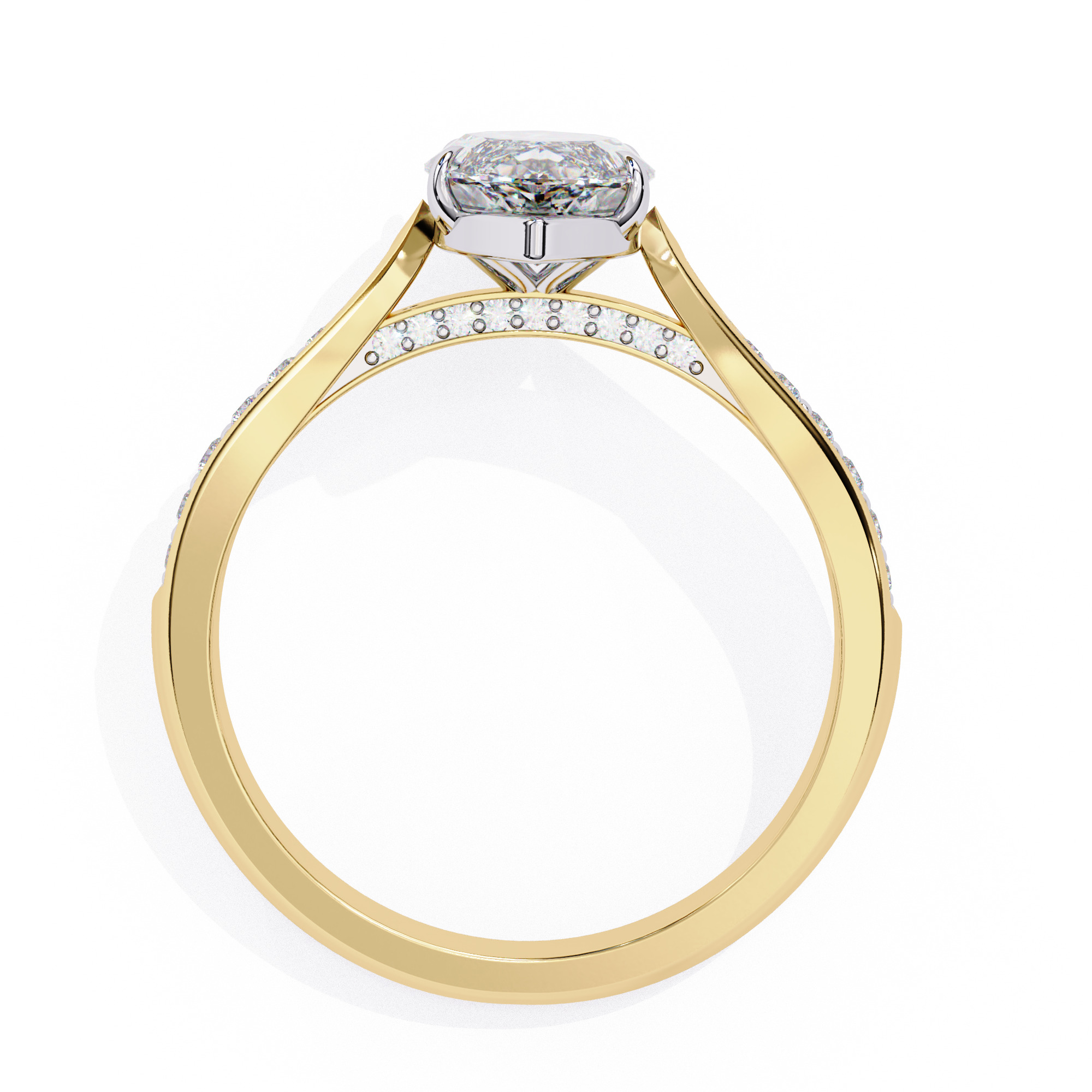 Solitaire Diamond Ring 360 animation renders 3dm stl 3D print model_8