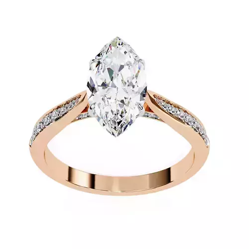 Solitaire Diamond Ring 360 animation renders 3dm stl 