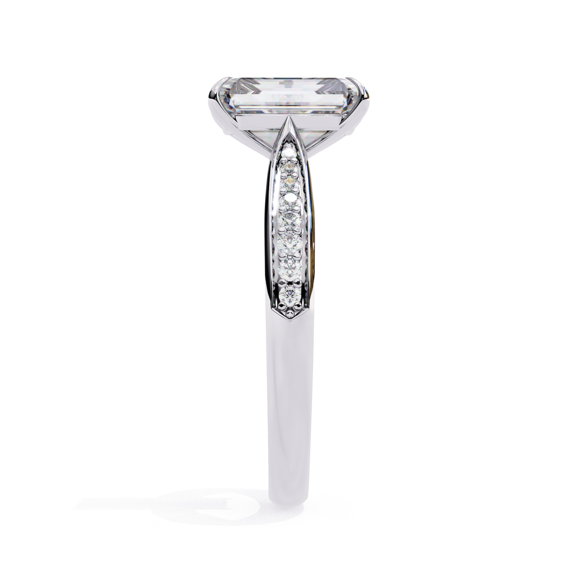 Solitaire Diamond Ring 360 animation renders 3dm stl 3D print model_5