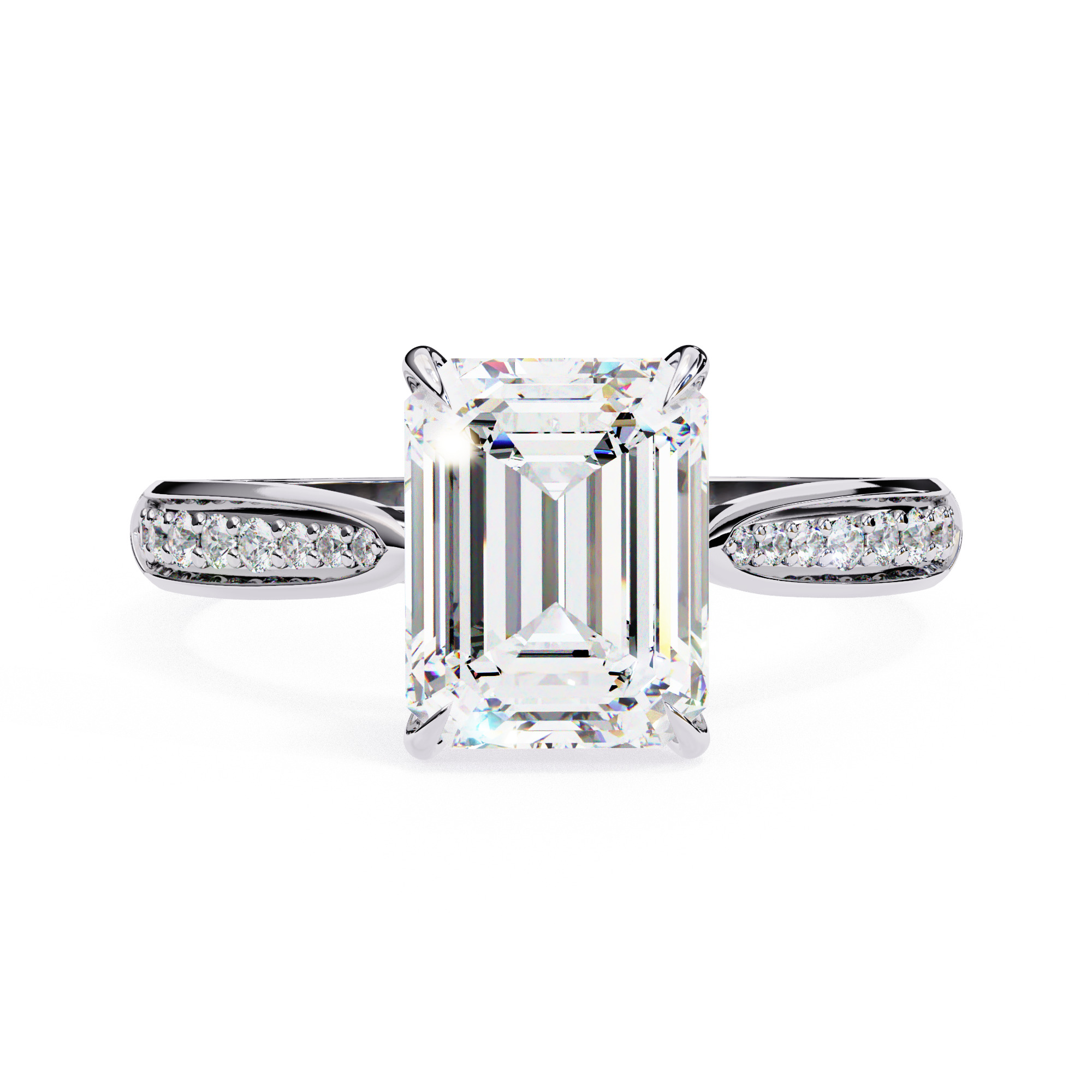 Solitaire Diamond Ring 360 animation renders 3dm stl 3D print model_11