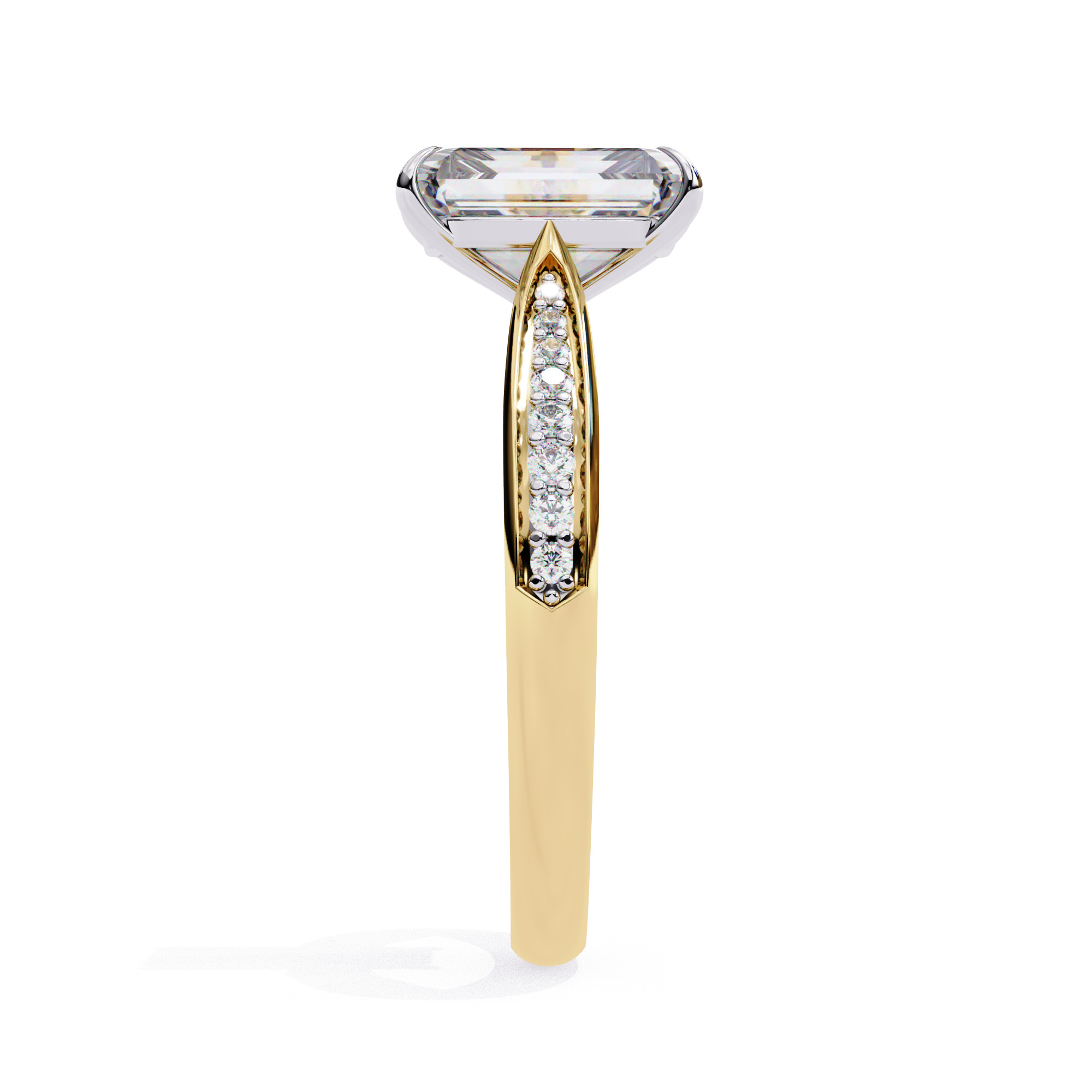 Solitaire Diamond Ring 360 animation renders 3dm stl 3D print model_14