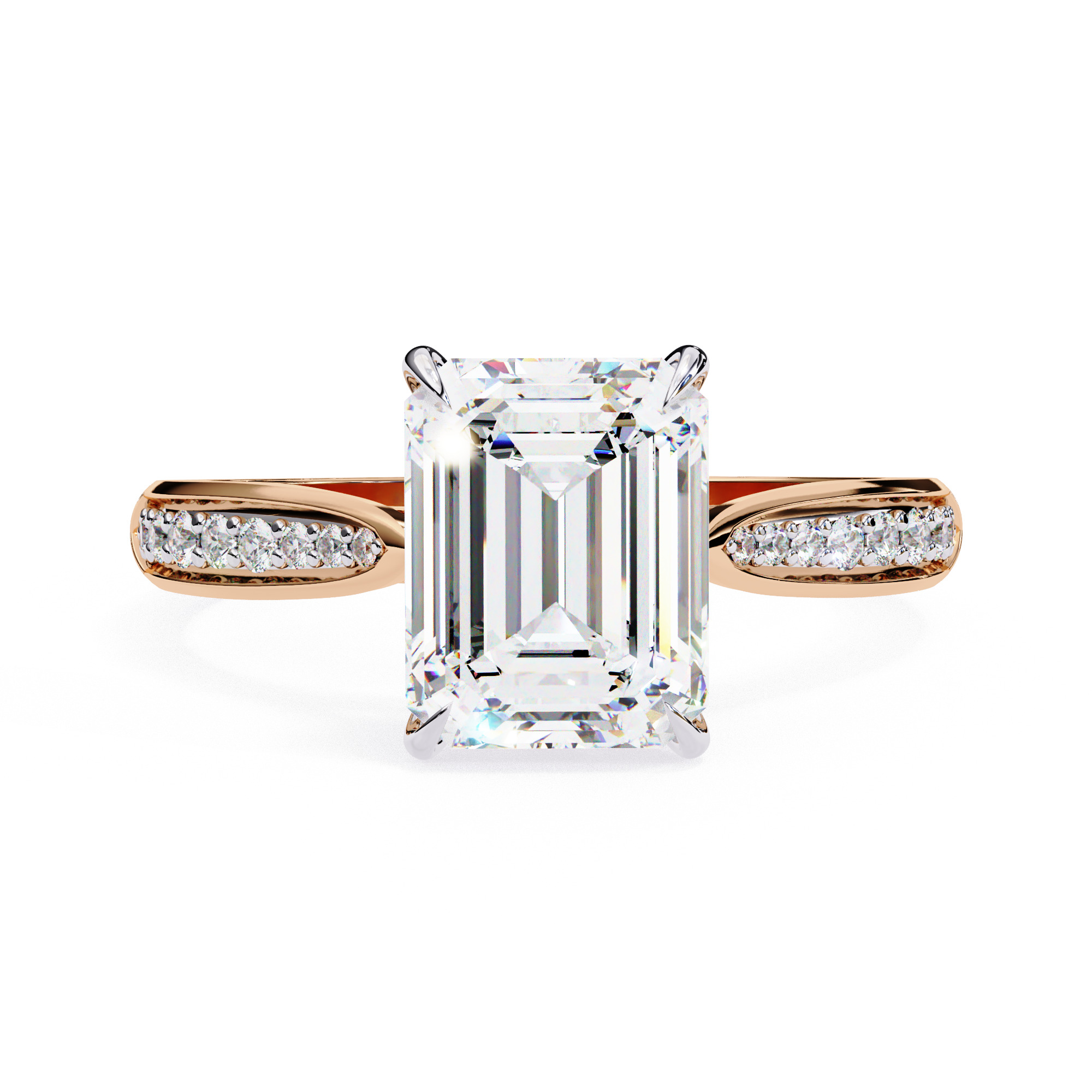 Solitaire Diamond Ring 360 animation renders 3dm stl 3D print model_10