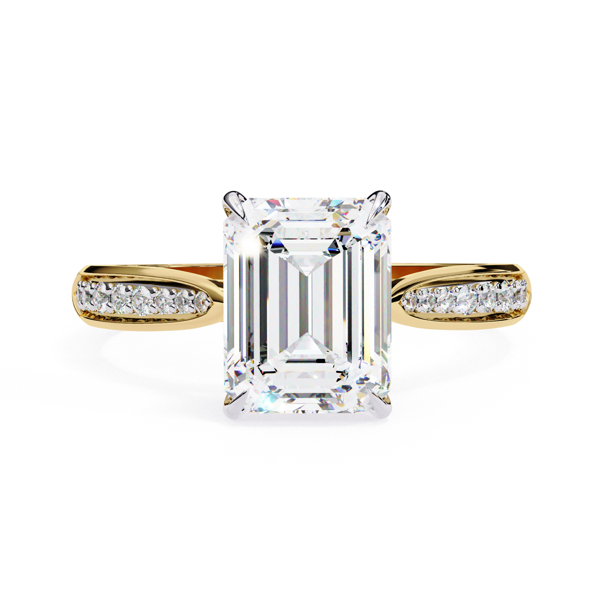 Solitaire Diamond Ring 360 animation renders 3dm stl 3D print model_9