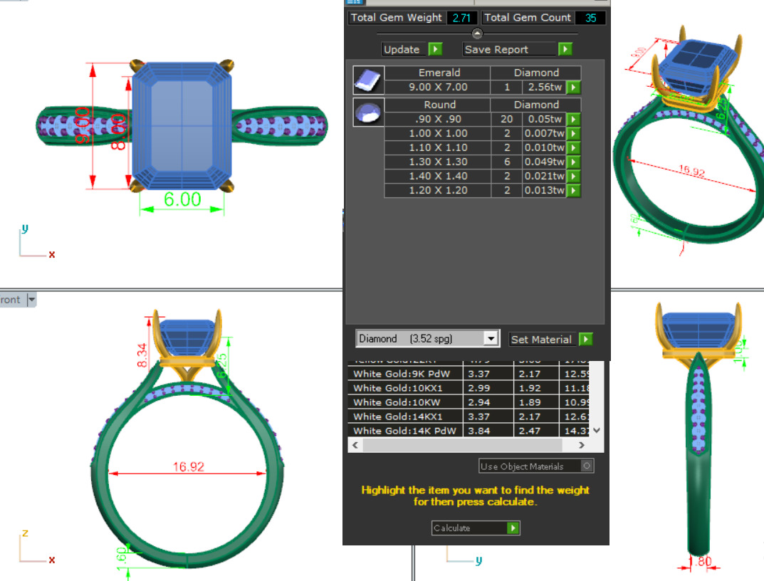Solitaire Diamond Ring 360 animation renders 3dm stl 3D print model_2