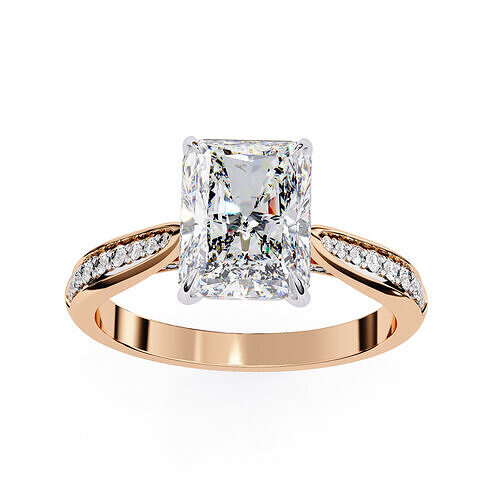 Solitaire Diamond Ring 360 animation renders 3dm stl  3D print model