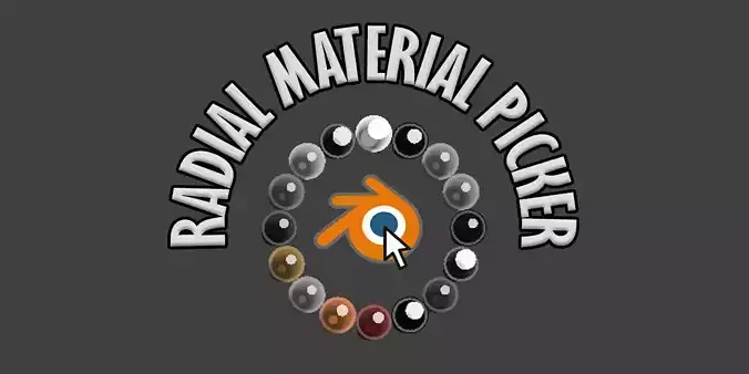 Radial Material Picker Addon for Blender