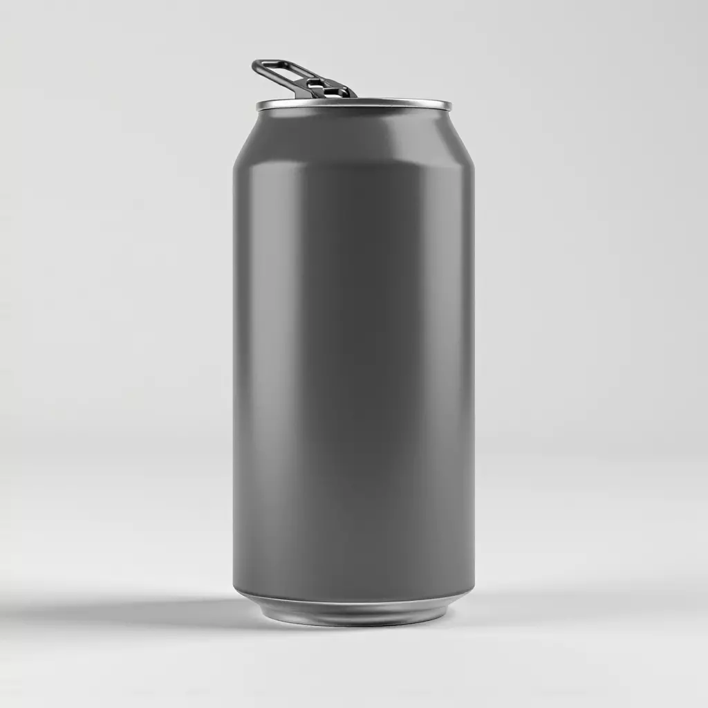Gray Soda Can Low-poly 3D model_4