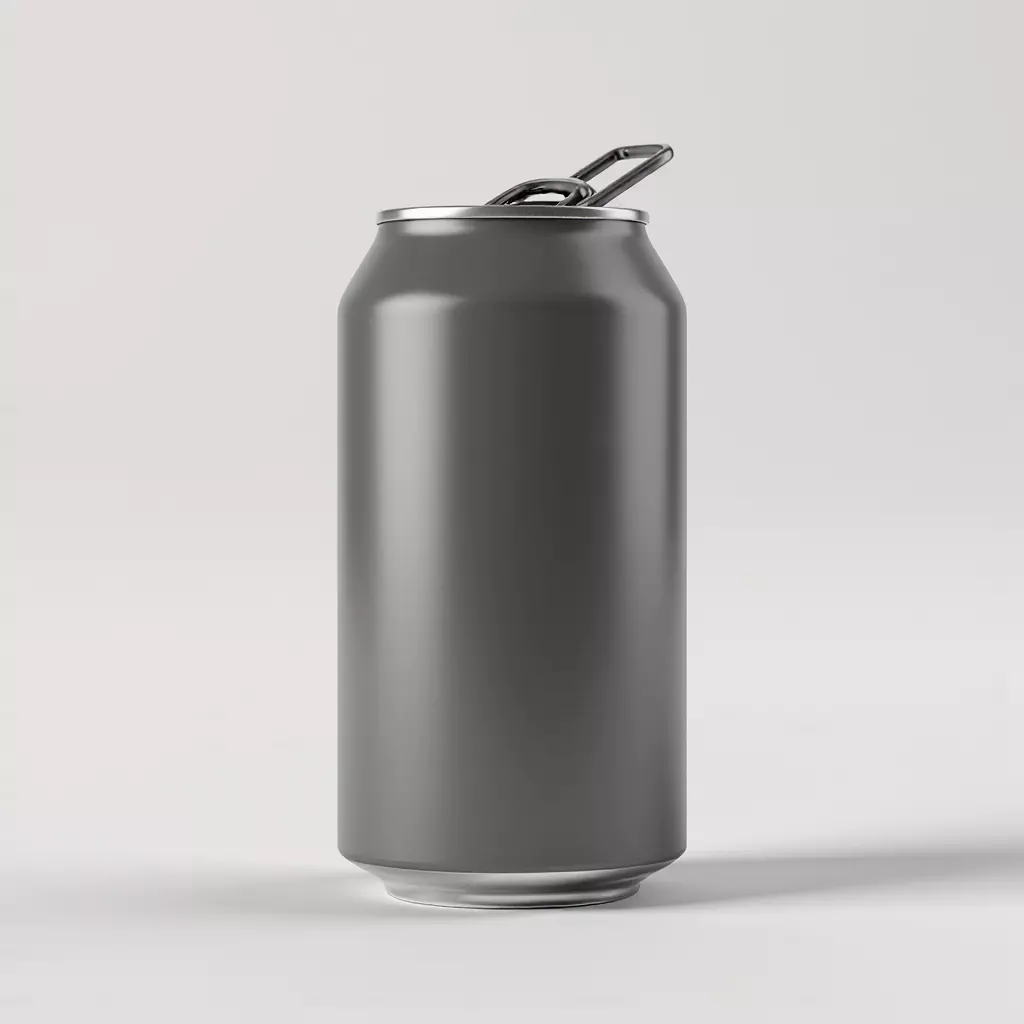 Gray Soda Can Low-poly 3D model_3