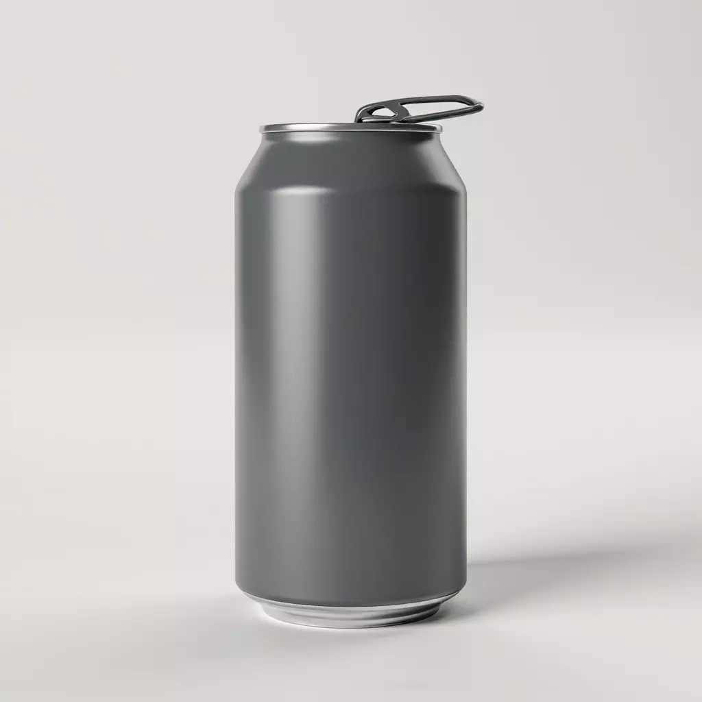 Gray Soda Can Low-poly 3D model_1