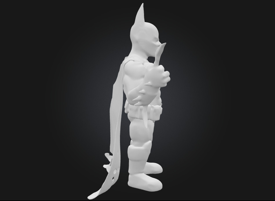 Batman The Dark Knight 3D Printable Stylized Caricature 3D print model_9