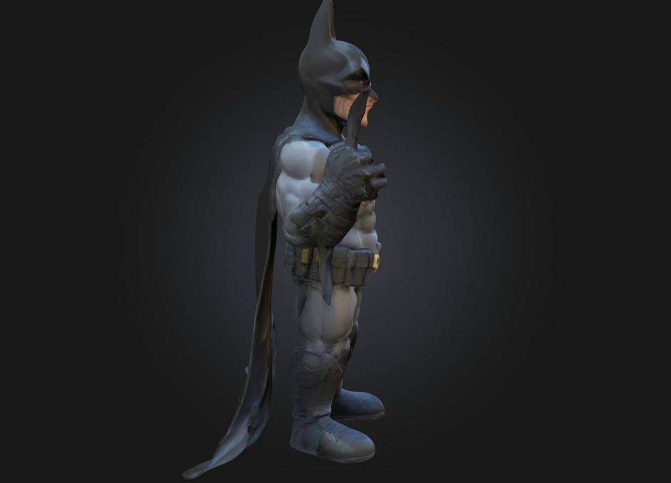 Batman The Dark Knight 3D Printable Stylized Caricature 3D print model_4