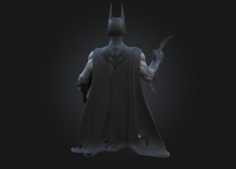 Batman The Dark Knight 3D Printable Stylized Caricature 3D print model_2