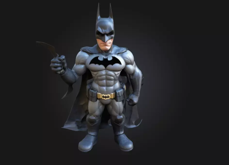 Batman The Dark Knight 3D Printable Stylized Caricature 3D print model_0