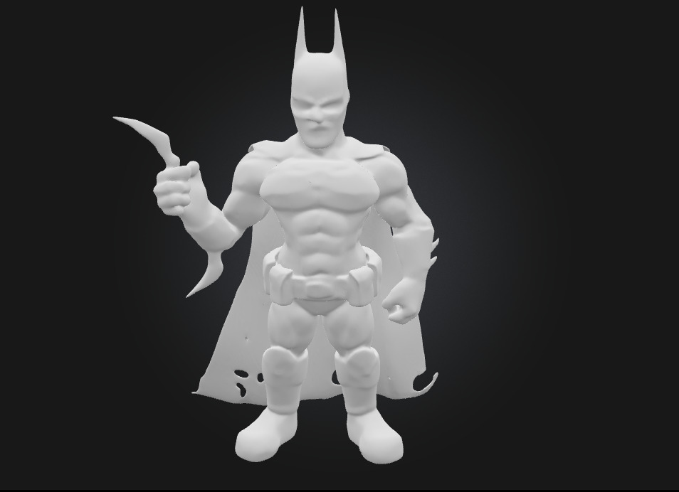 Batman The Dark Knight 3D Printable Stylized Caricature 3D print model_6