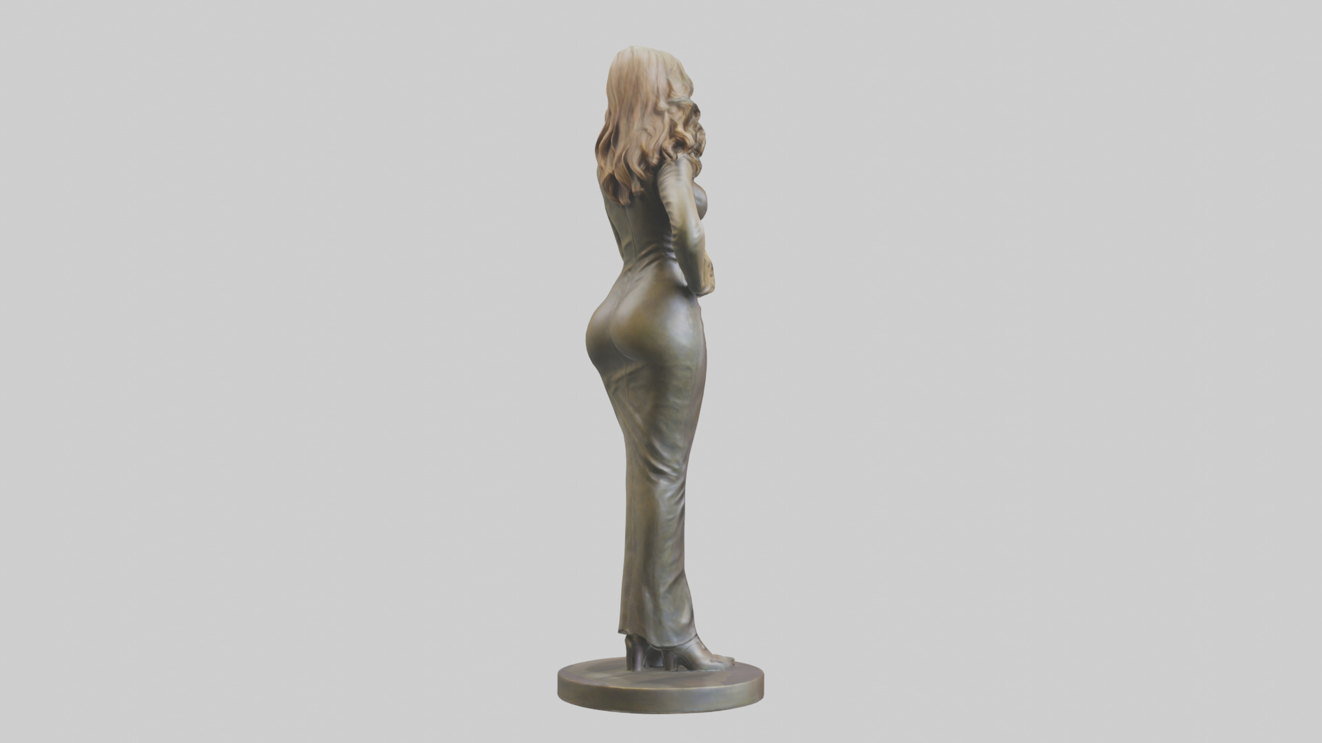 Lisa Kudrow statue model Low-poly 3D model_2