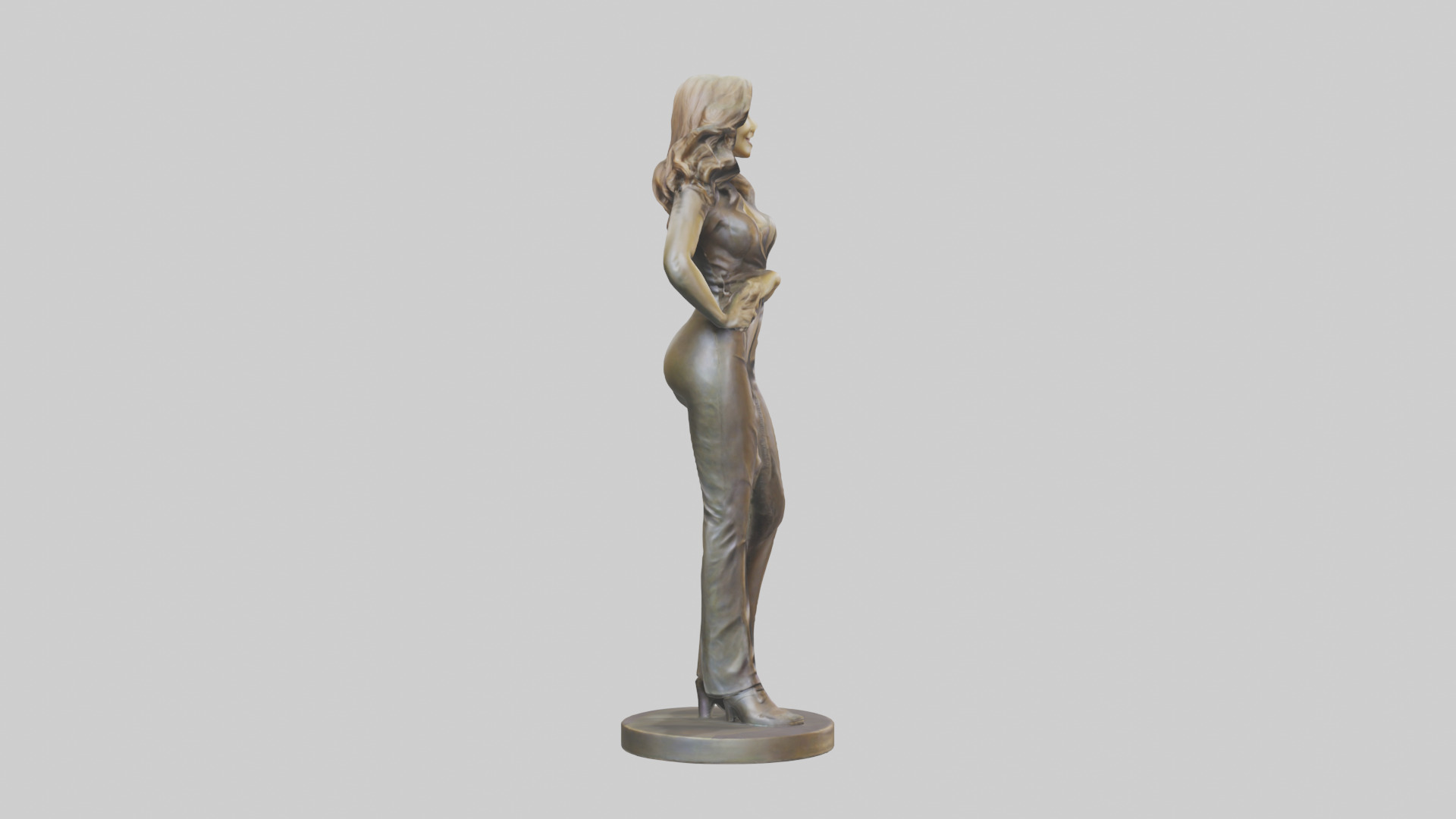 Lisa Kudrow statue model Low-poly 3D model_13