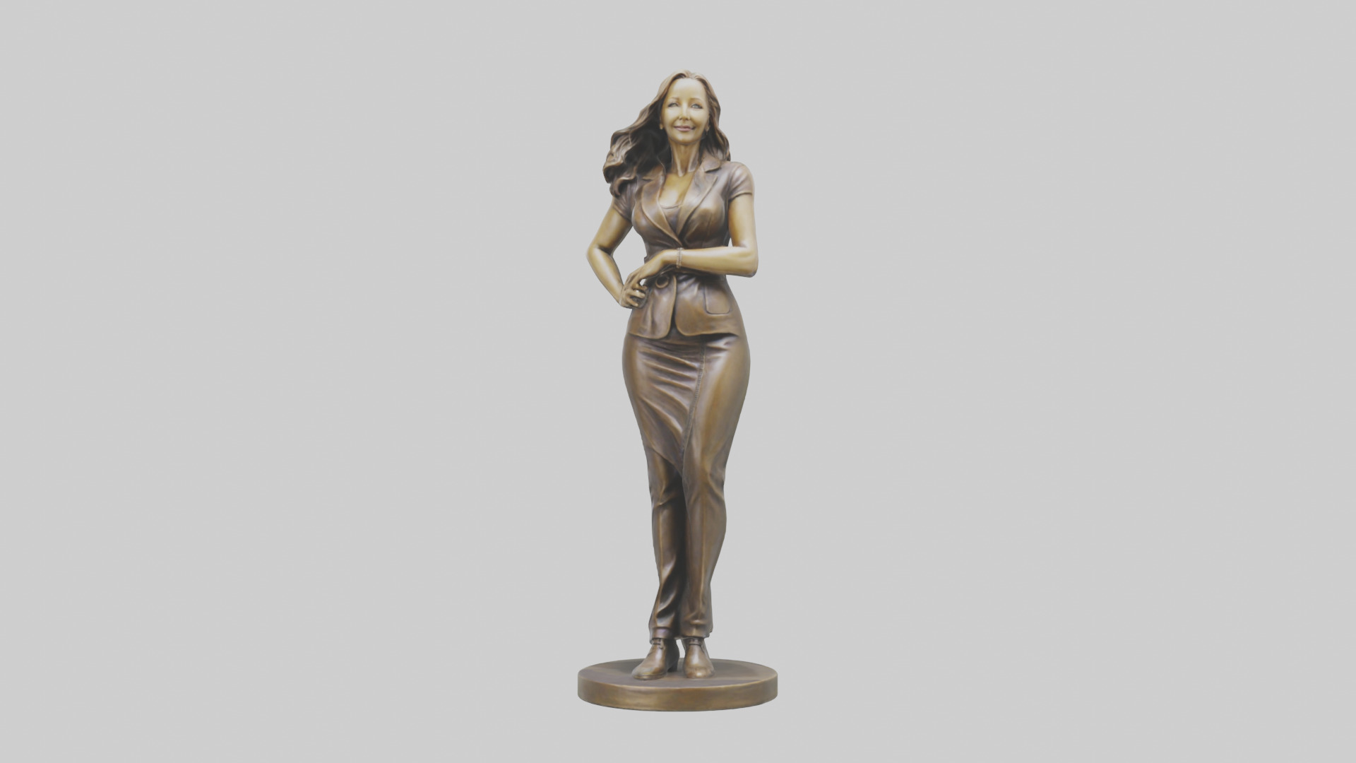Lisa Kudrow statue model Low-poly 3D model_9