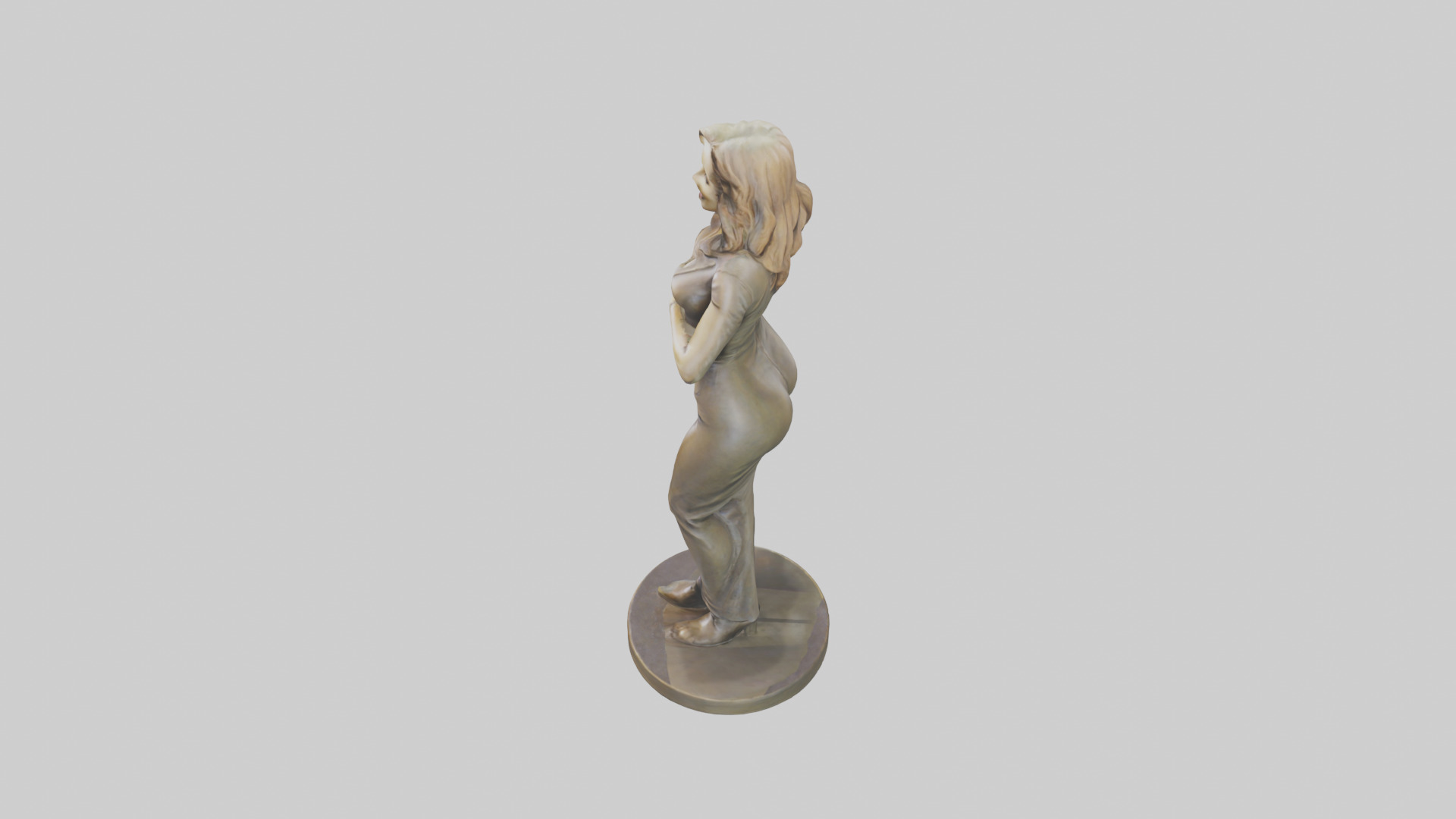 Lisa Kudrow statue model Low-poly 3D model_17