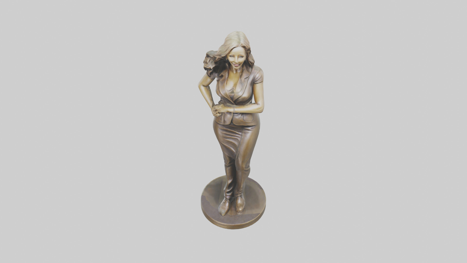 Lisa Kudrow statue model Low-poly 3D model_16