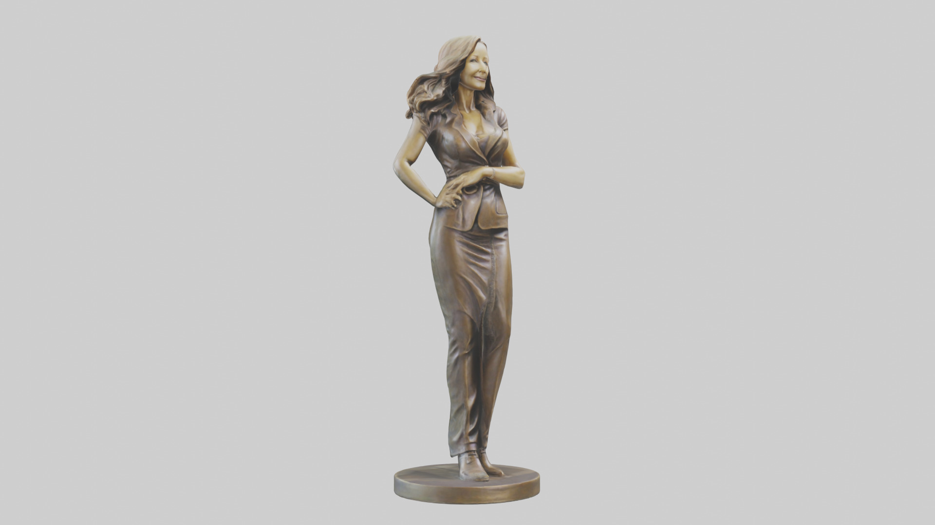 Lisa Kudrow statue model Low-poly 3D model_11