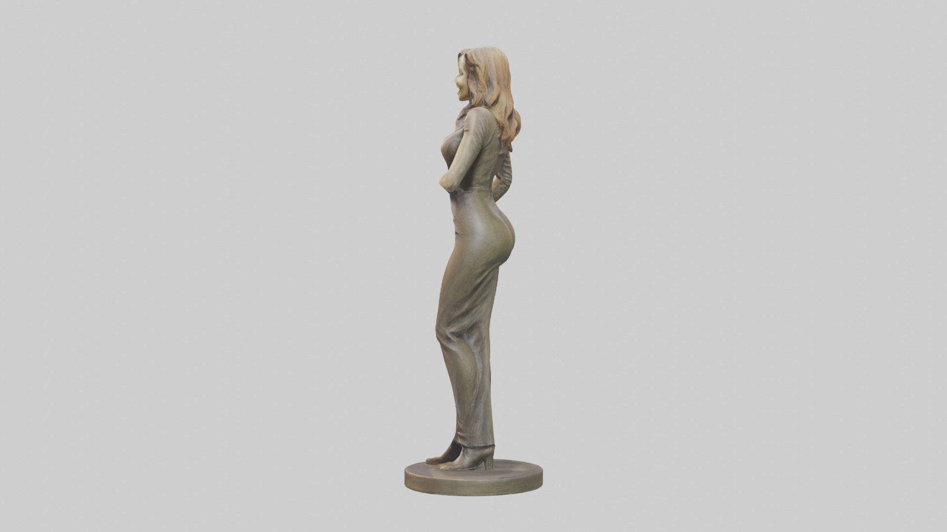Lisa Kudrow statue model Low-poly 3D model_12