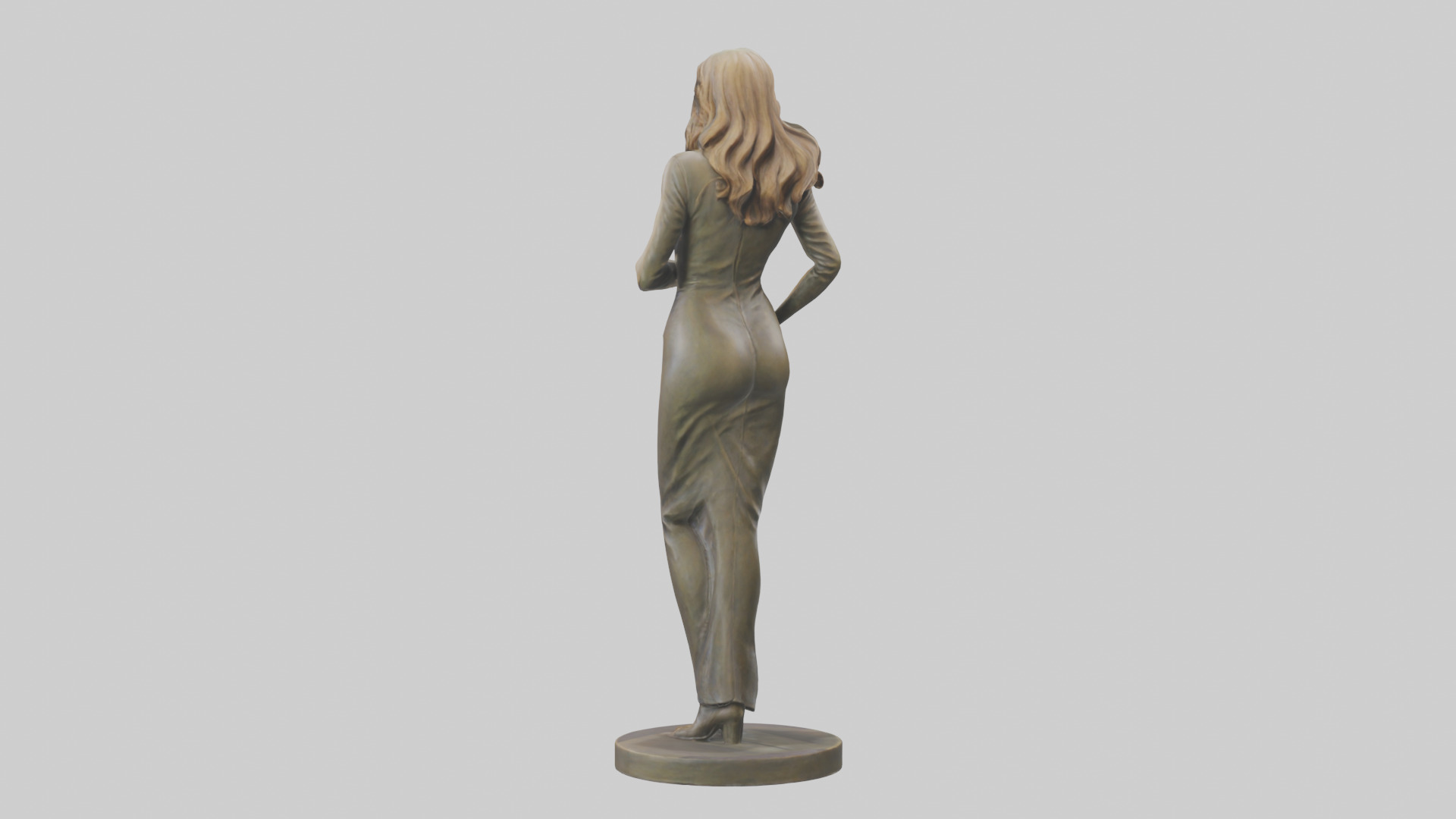 Lisa Kudrow statue model Low-poly 3D model_1