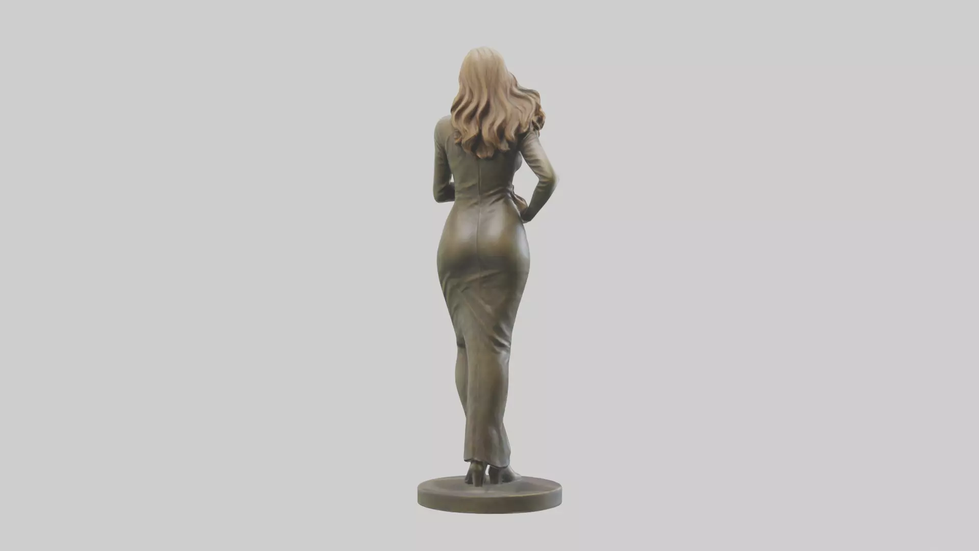 Lisa Kudrow statue model Low-poly 3D model_0