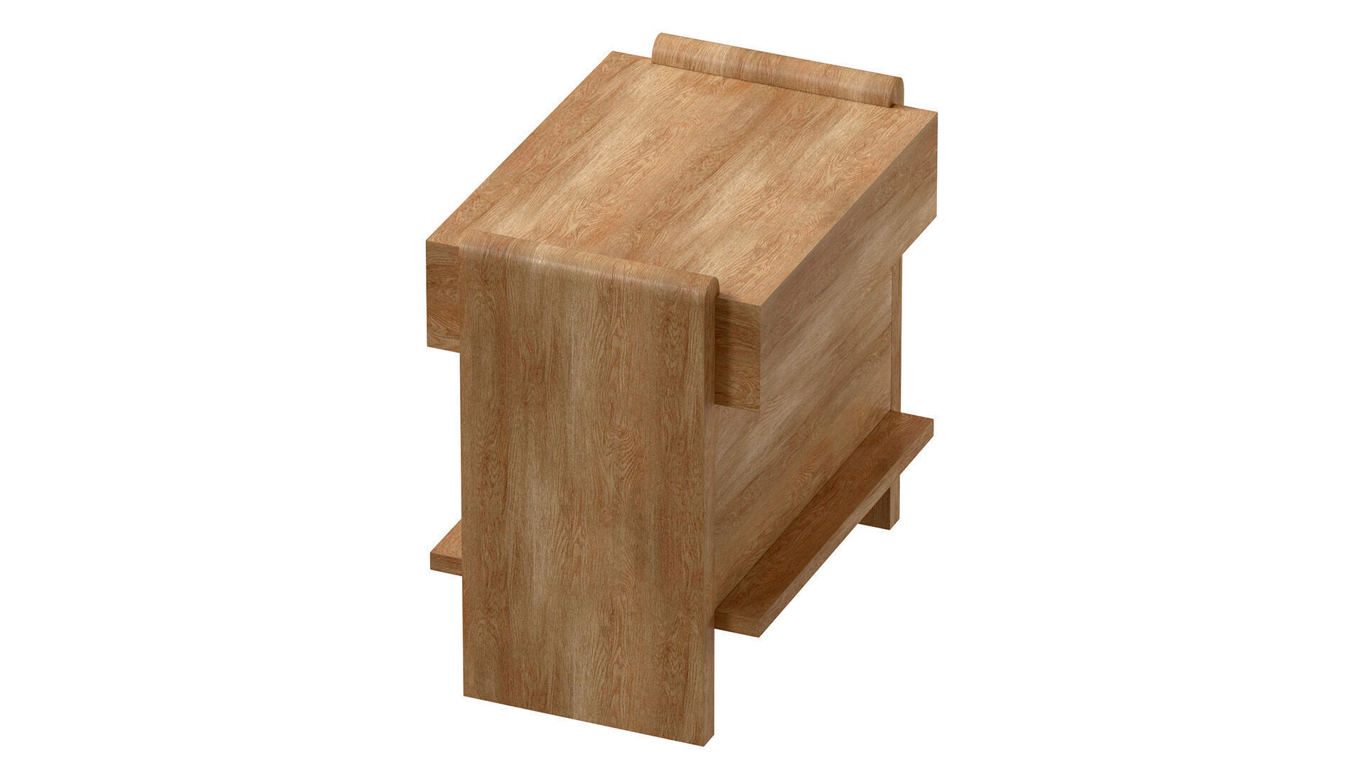 Jin Nightstand wooden table 3D model_4