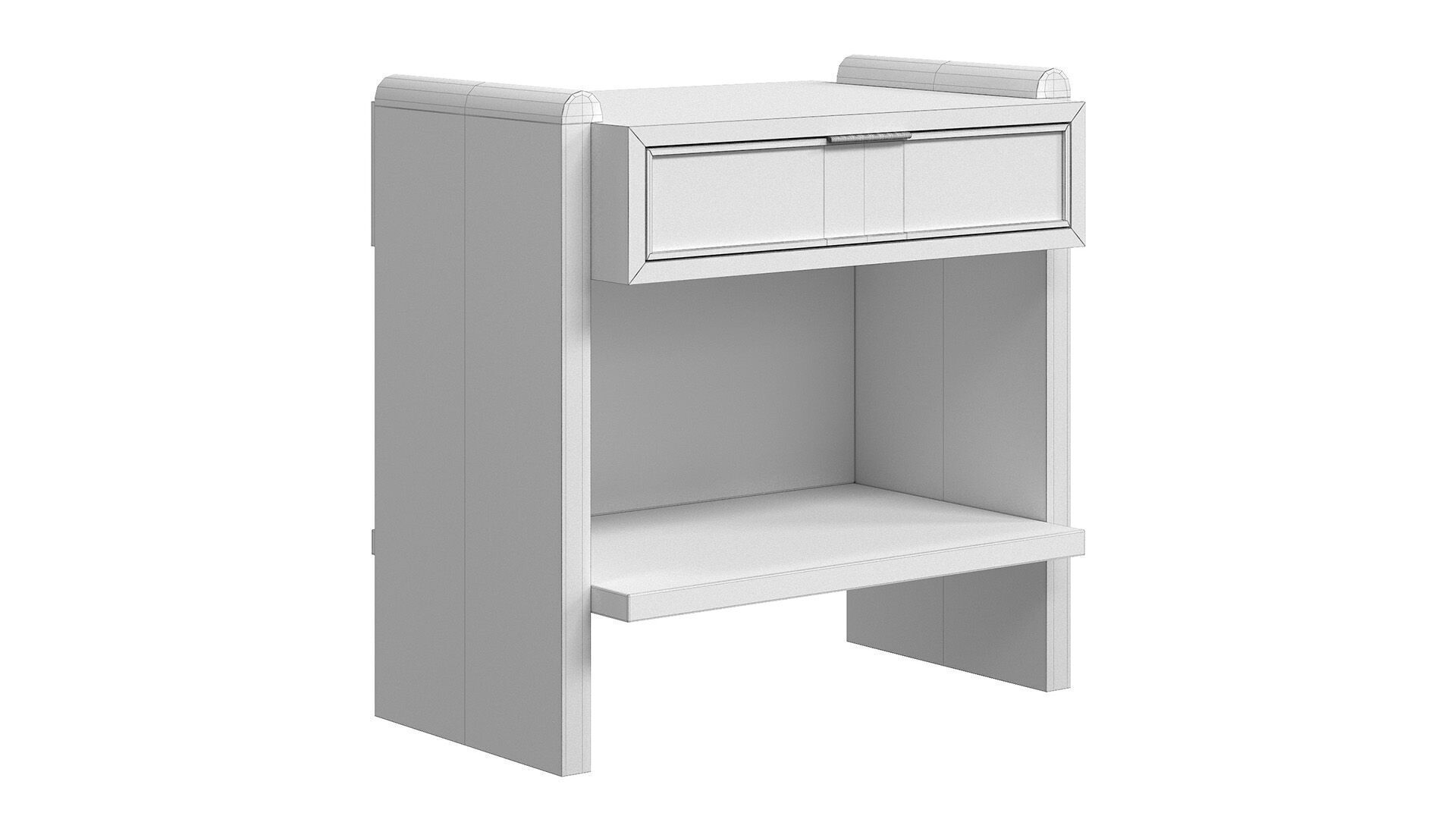 Jin Nightstand wooden table 3D model_9