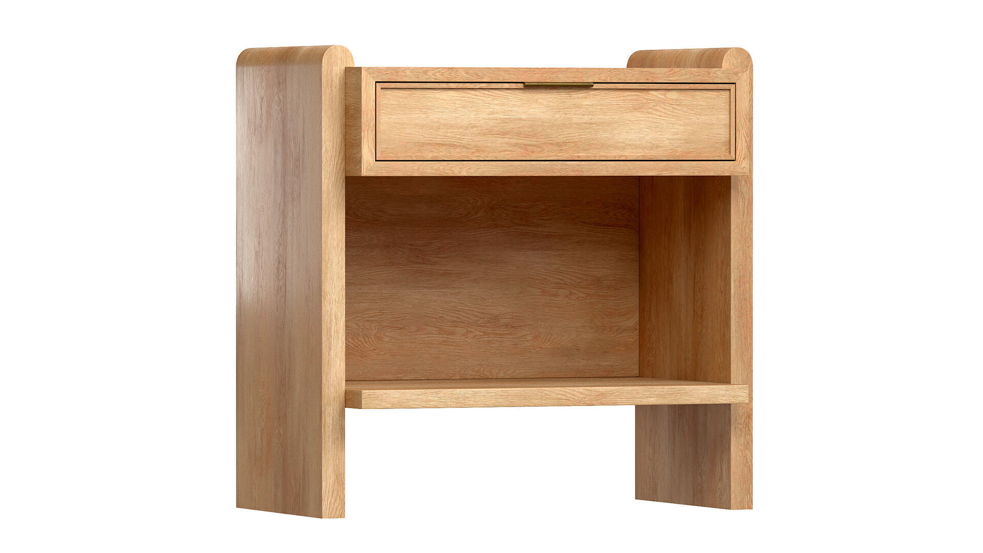 Jin Nightstand wooden table 3D model_1