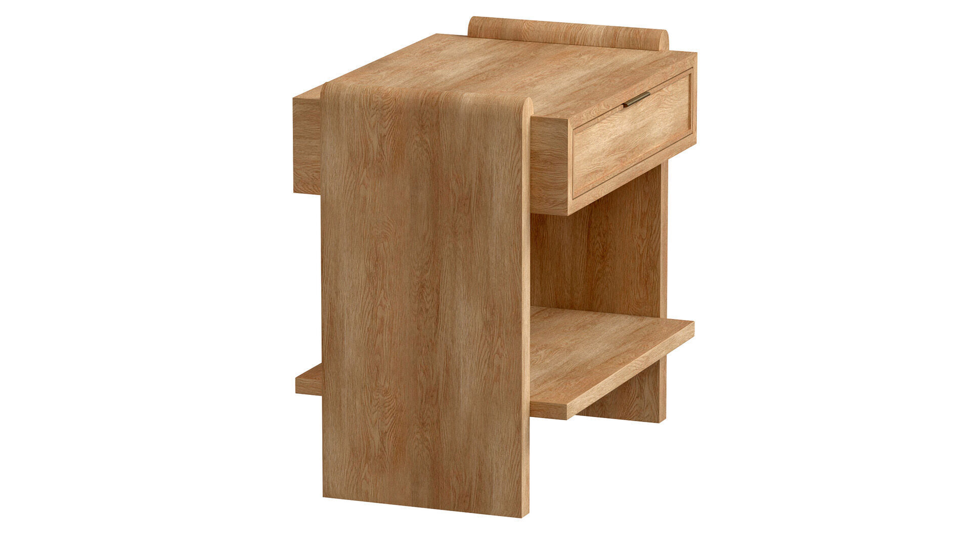 Jin Nightstand wooden table 3D model_2