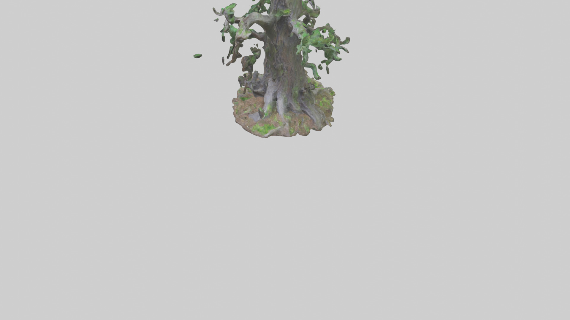 Living Forest Sculpture statue model Low-poly 3D model_5