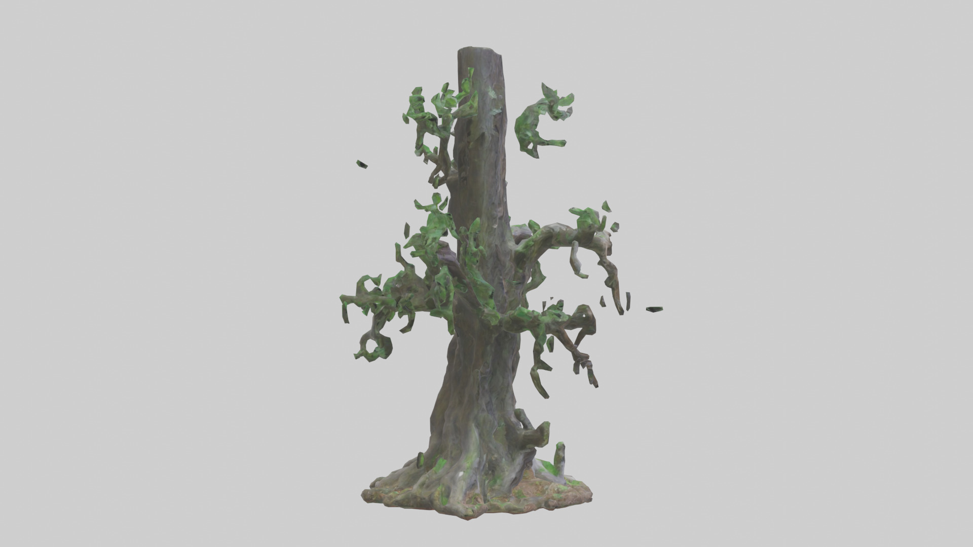 Living Forest Sculpture statue model Low-poly 3D model_13