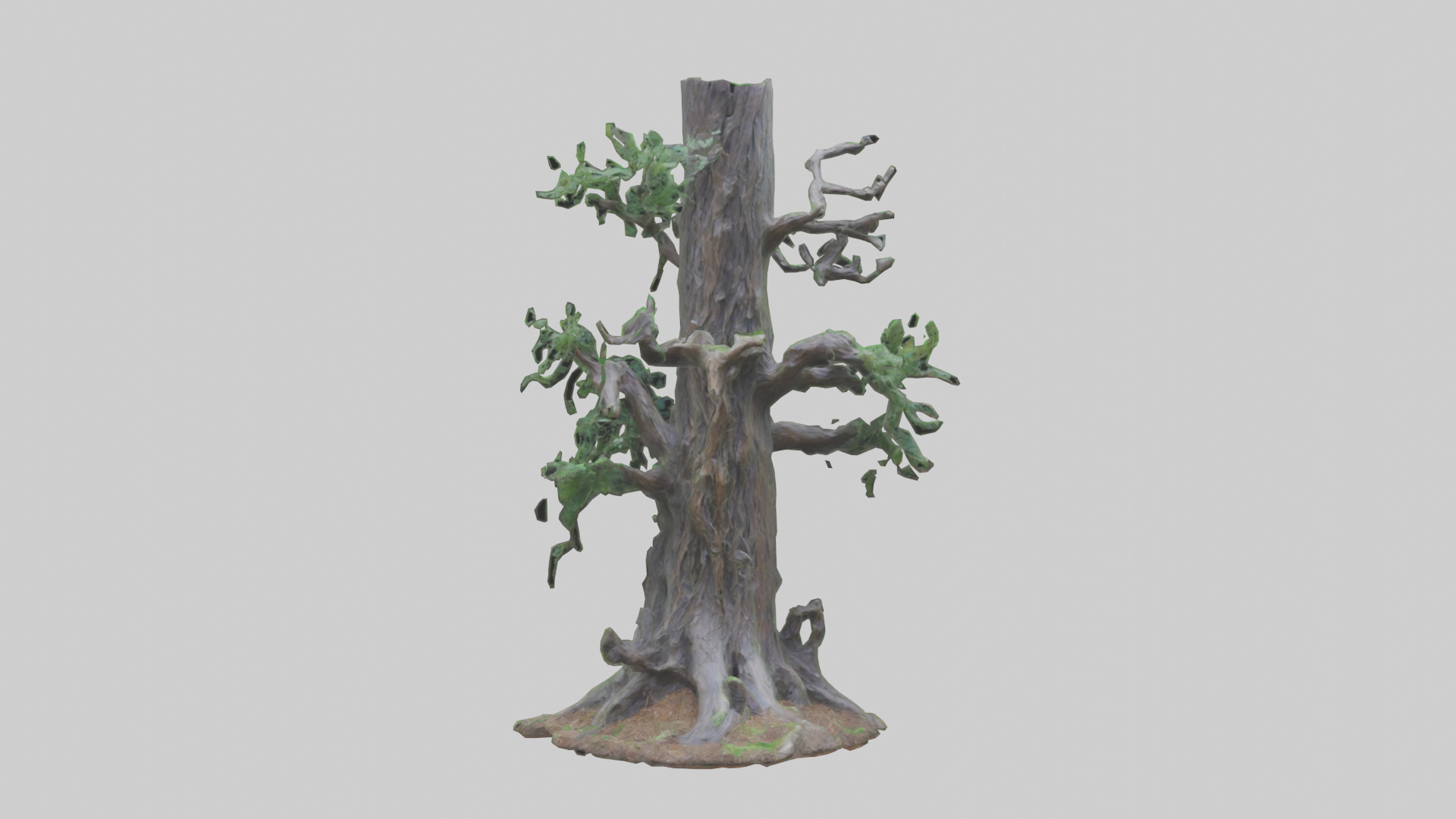 Living Forest Sculpture statue model Low-poly 3D model_9