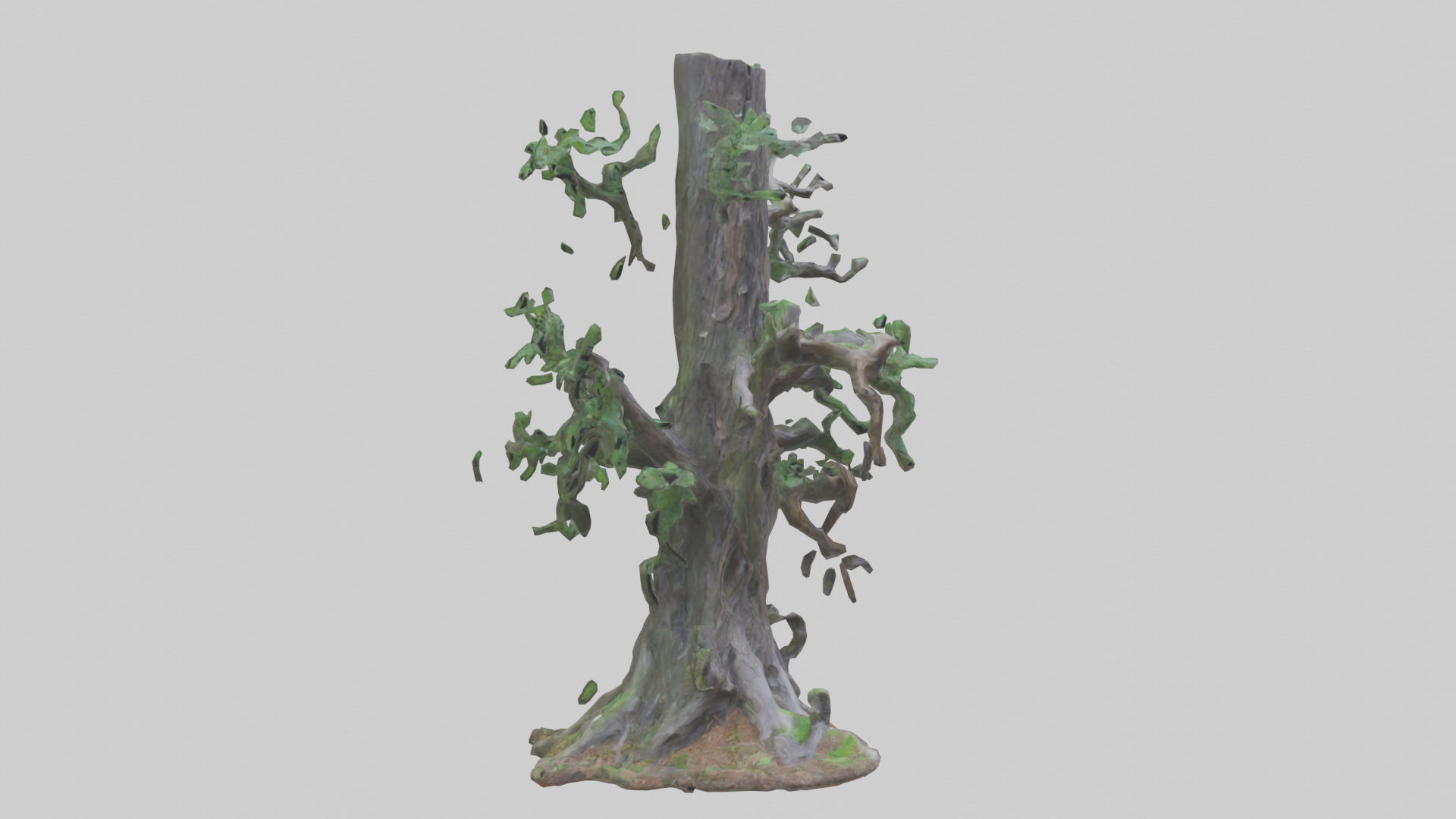 Living Forest Sculpture statue model Low-poly 3D model_7