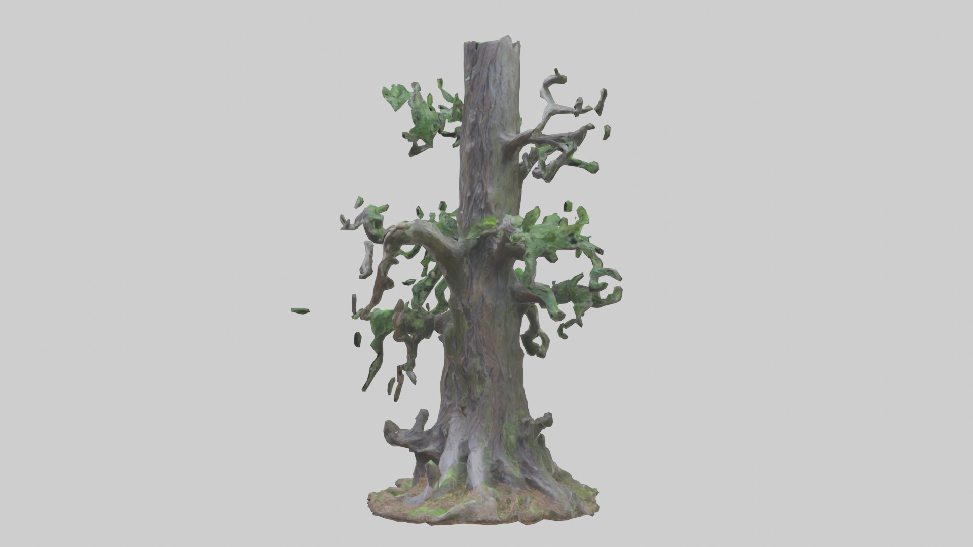 Living Forest Sculpture statue model Low-poly 3D model_10