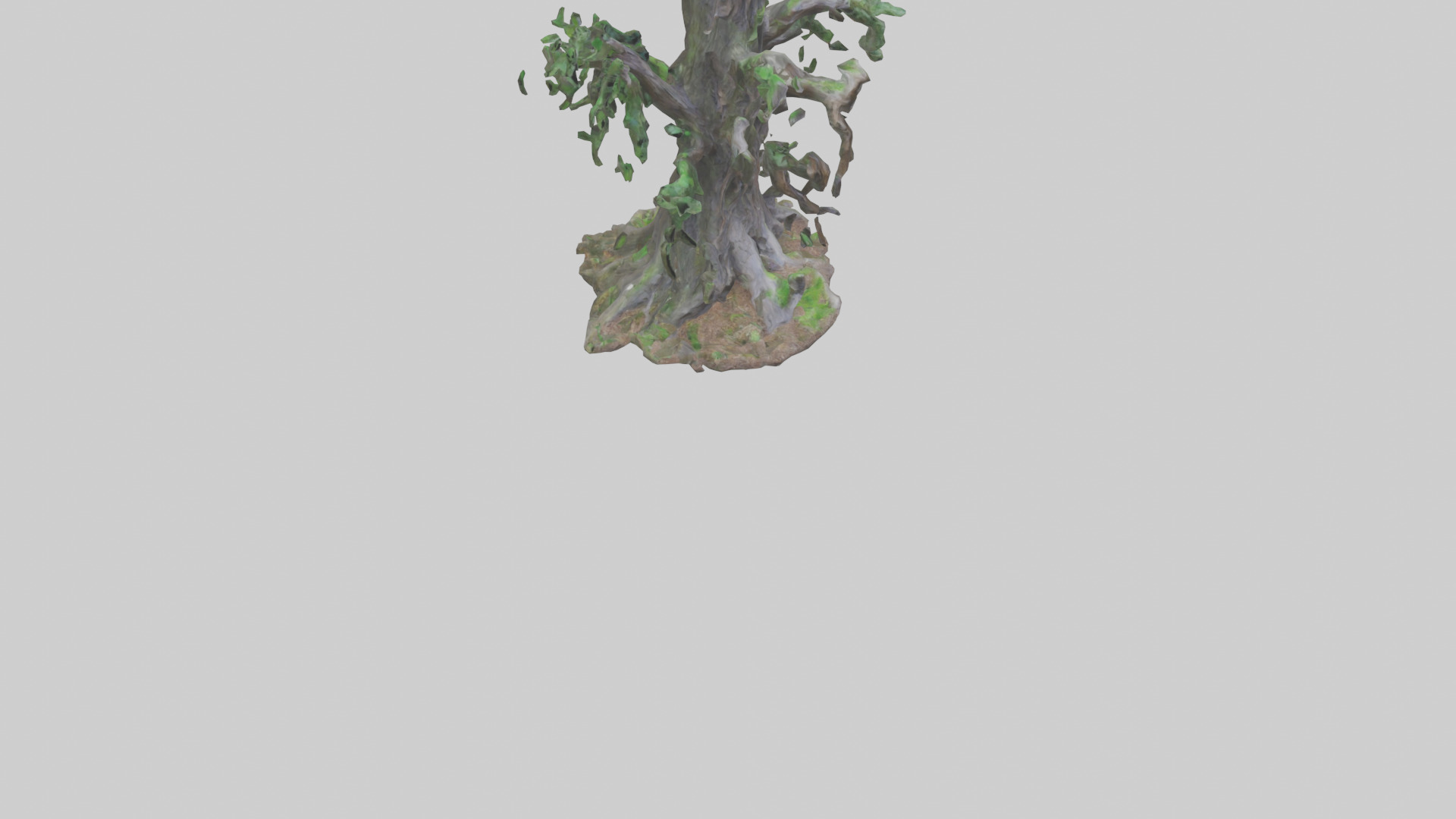 Living Forest Sculpture statue model Low-poly 3D model_6
